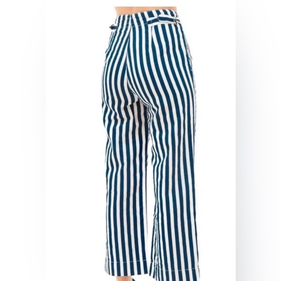 MOTHER • The cinch greaser pants in sea daze 25 blue white striped wide leg - Picture 2 of 12